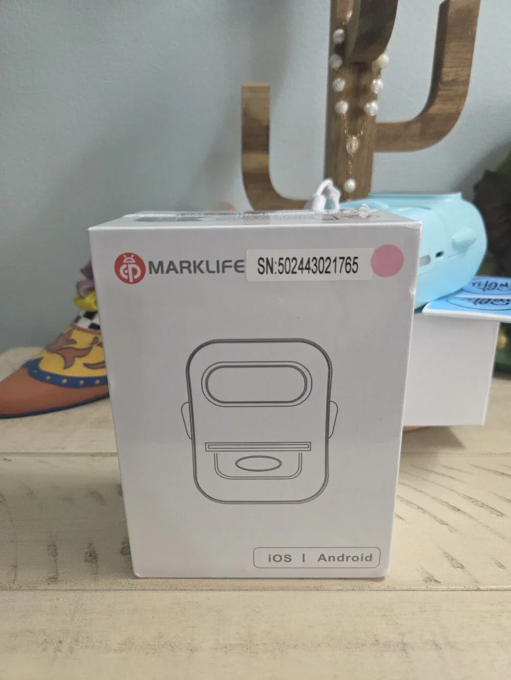 Mark Life Pink Portable Thermal Label Printer, Sealed, NEW
